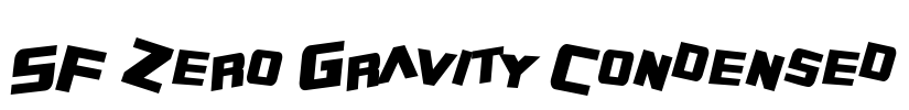 SF Zero Gravity Condensed Font Image