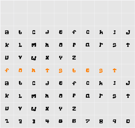 Super Chunk Character Map