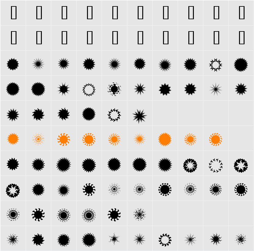 XGalaxies Character Map