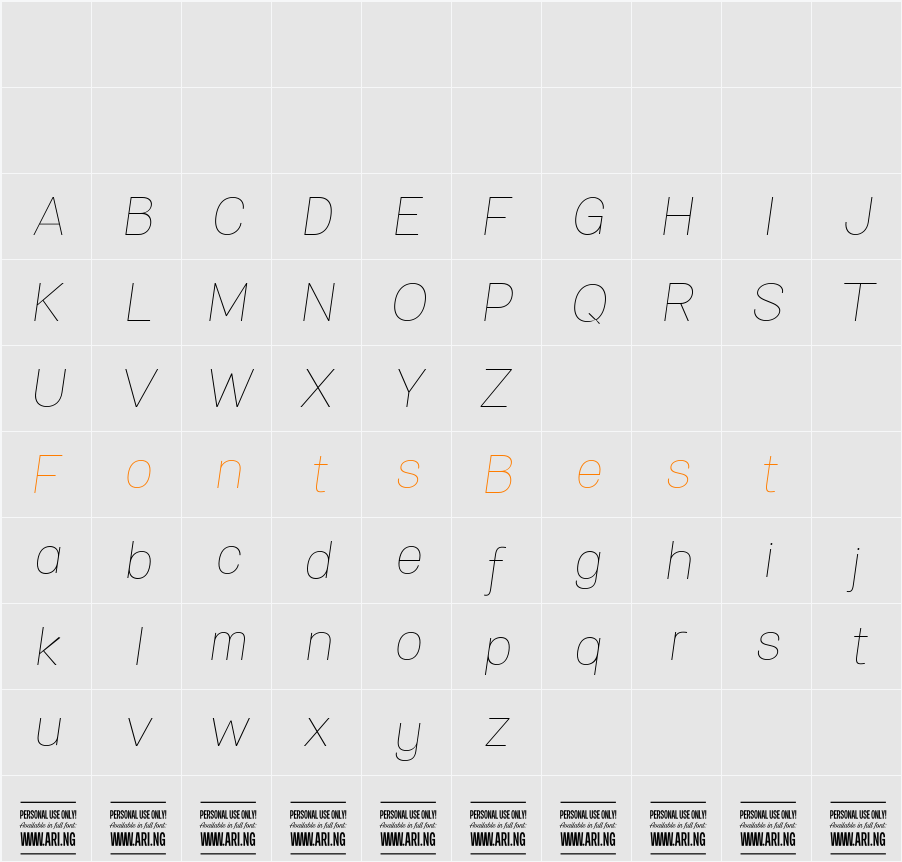 Specify PERSONAL Normal Character Map