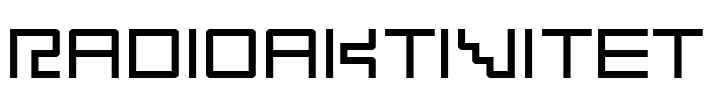 Radioaktivitet Font Image