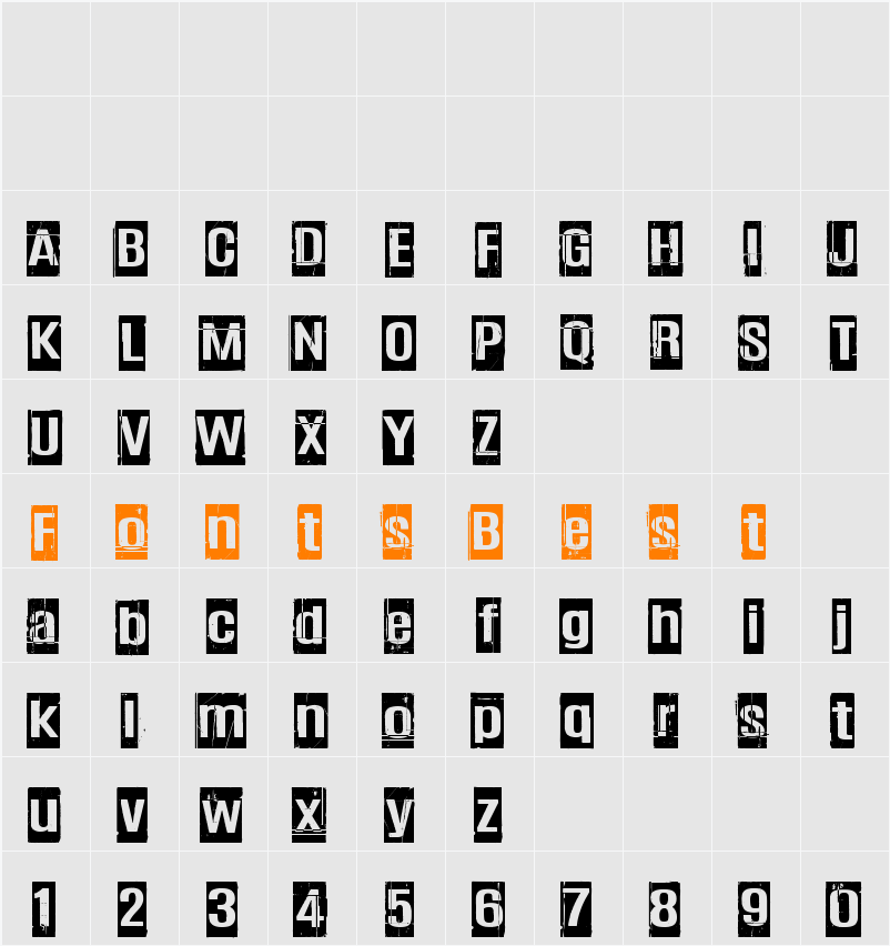 Trashbox Character Map