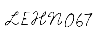 LEHN067 Font Image