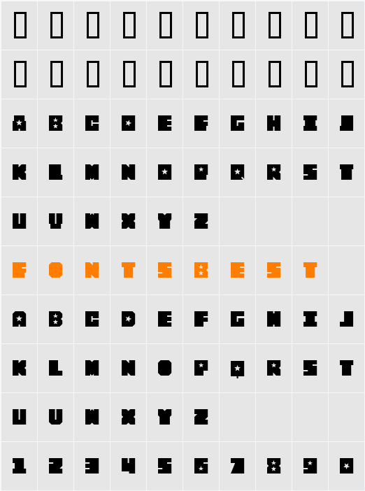FourJuly Character Map