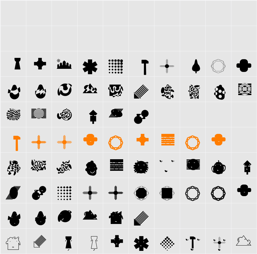 ShapesTwo Character Map