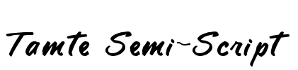 Tamte Semi-Script Font Image