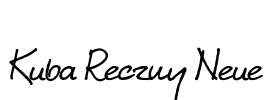 Kuba Reczny Neue Font Image