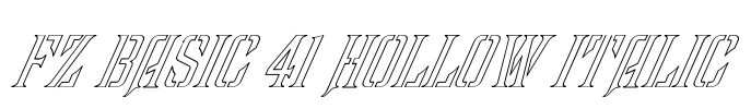 FZ BASIC 41 HOLLOW ITALIC Font Image