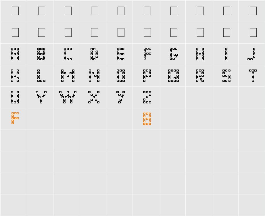 Pixel Chunker Character Map