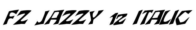 FZ JAZZY 12 ITALIC Font Image