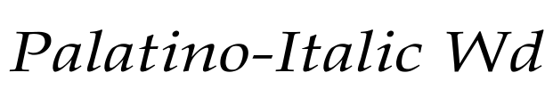 Palatino-Italic Wd