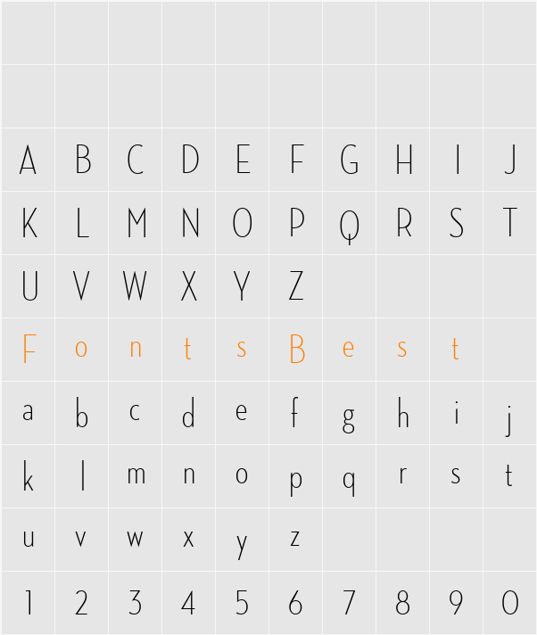 NeutrafaceCondensedPS Character Map