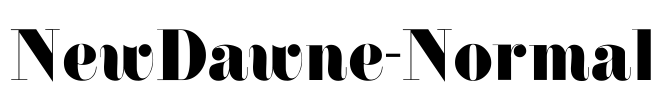 NewDawne-Normal Font Image