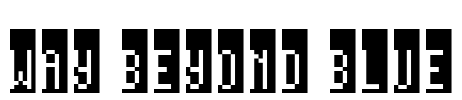 Way beyond blue Font Image