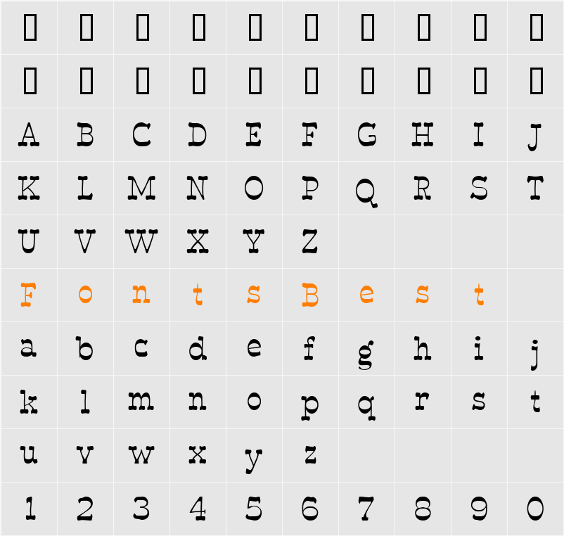 RoundWhy Character Map