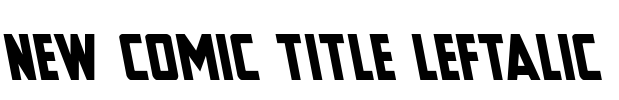 New Comic Title Leftalic