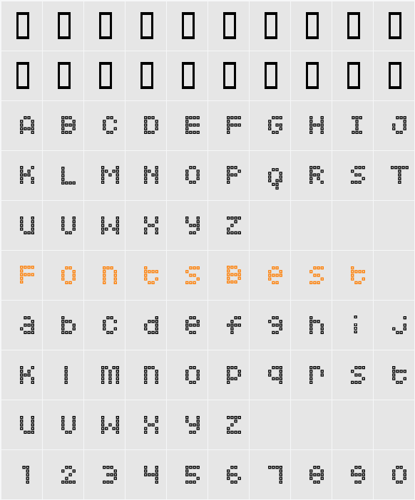 Squarodynamic 07 Character Map