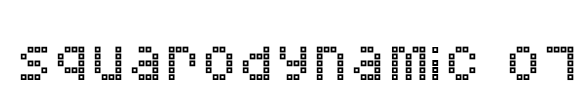 Squarodynamic 07 Font Image