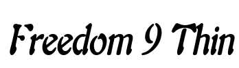 Freedom 9 Thin Font Image