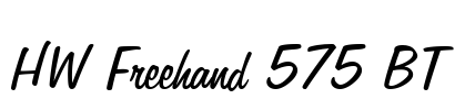 HW Freehand 575 BT Font Image