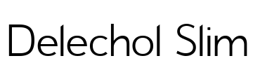 Delechol Slim Font Image