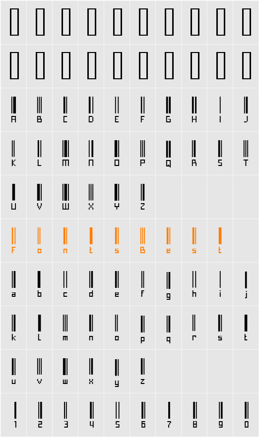 Paskowy Character Map