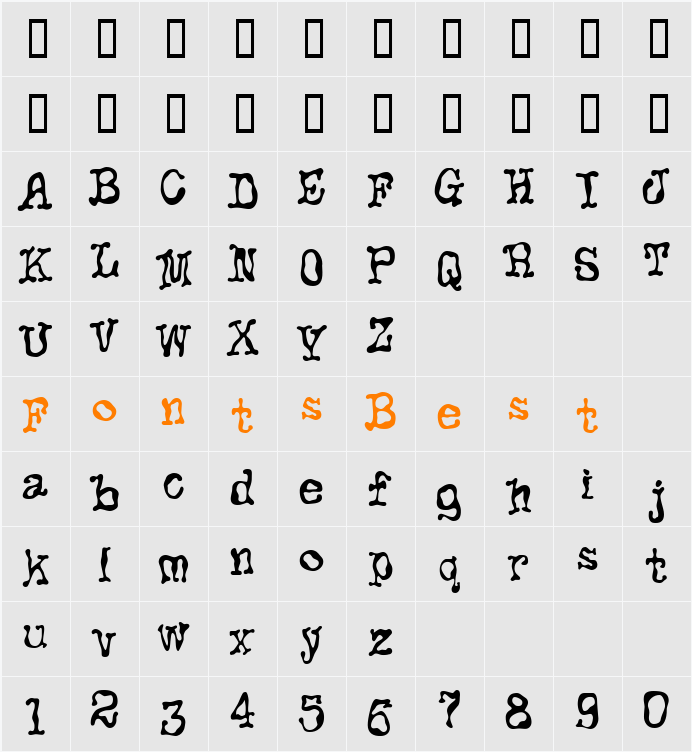 PC Spooky Character Map