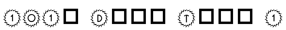 101! Deco Type 1 Font Image
