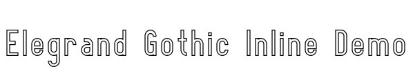 Elegrand Gothic Inline Demo Font Image
