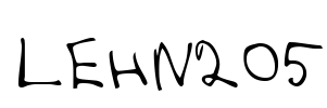LEHN205 Font Image