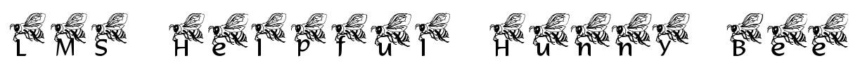 LMS Helpful Hunny Bee Font Image