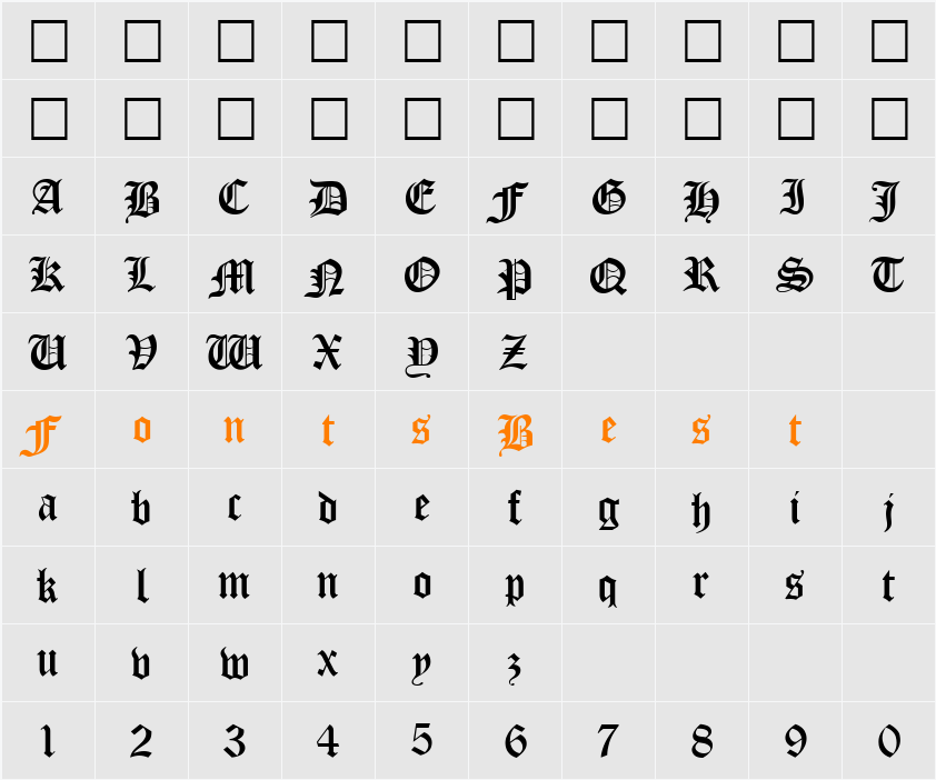 Manuscript Character Map