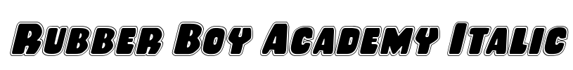 Rubber Boy Academy Italic Font Image