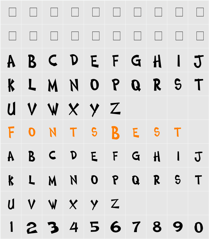 902-CAI978 Character Map