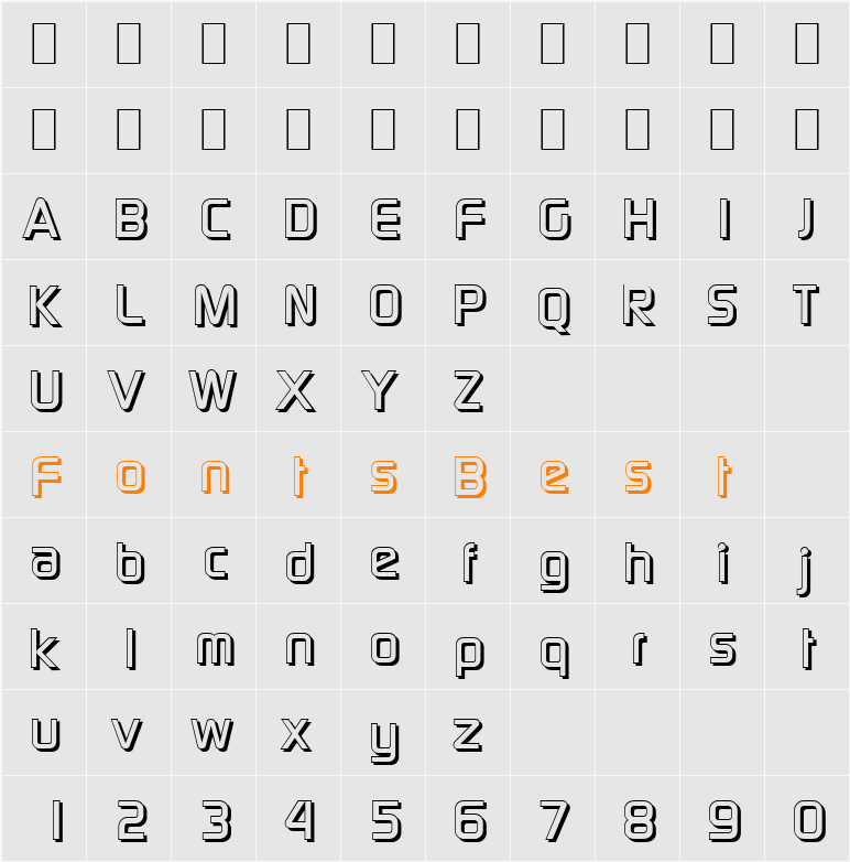 RandyBeckerShadow Character Map