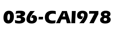 036-CAI978 Font Image