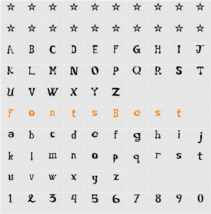 Star 5 Five Character Map