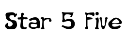Star 5 Five Font Image