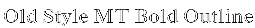Old Style MT Bold Outline