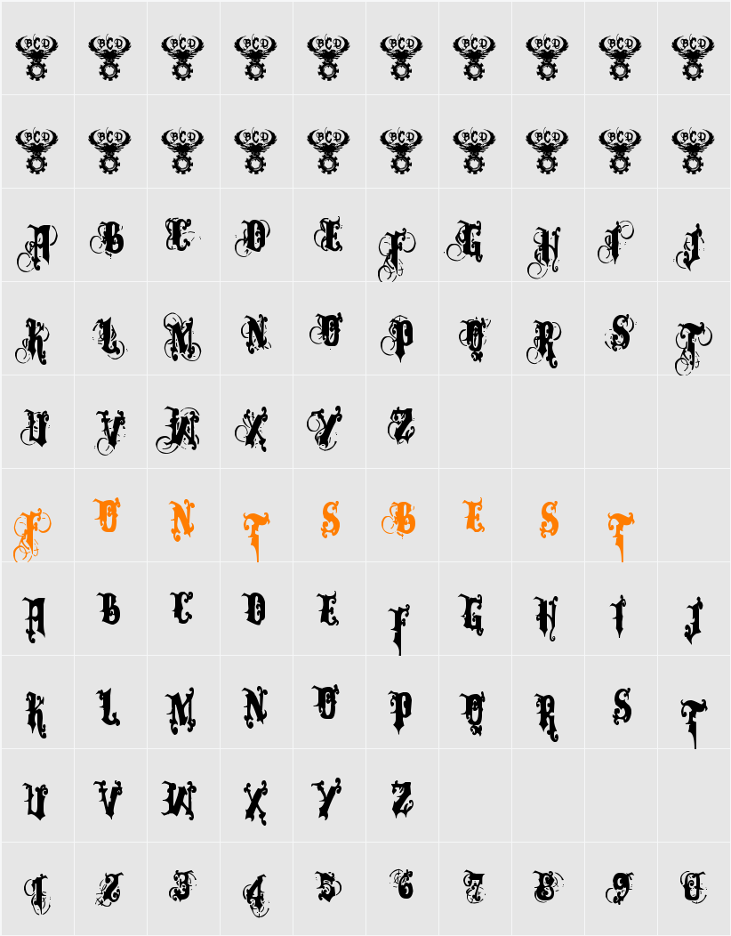 Dominatrix Character Map