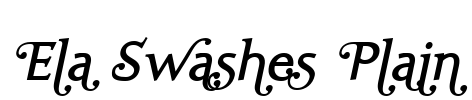 Ela Swashes Plain Font Image