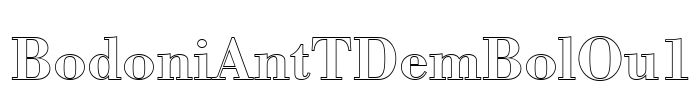 BodoniAntTDemBolOu1 Font Image