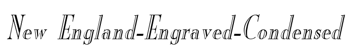 New England-Engraved-Condensed Font Image