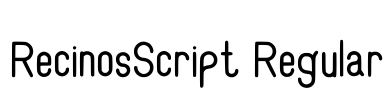RecinosScript Regular Font Image