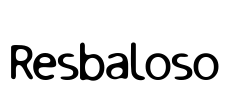 Resbaloso Font Image