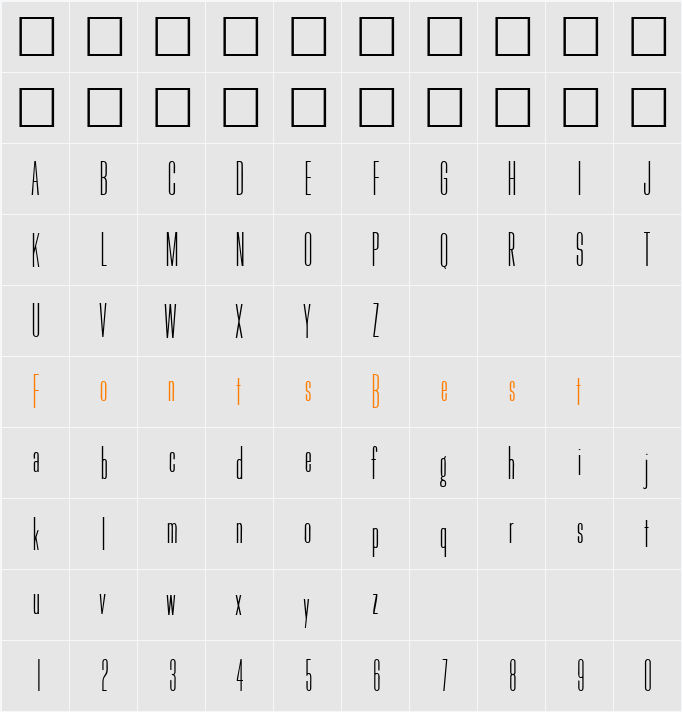 Goldhawk DB Character Map