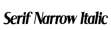 Serif Narrow Italic