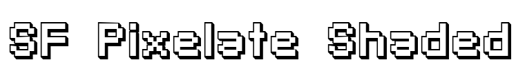 SF Pixelate Shaded Font Image