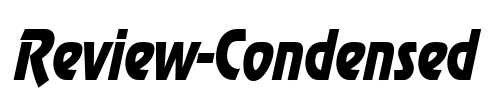 Review-Condensed Font Image