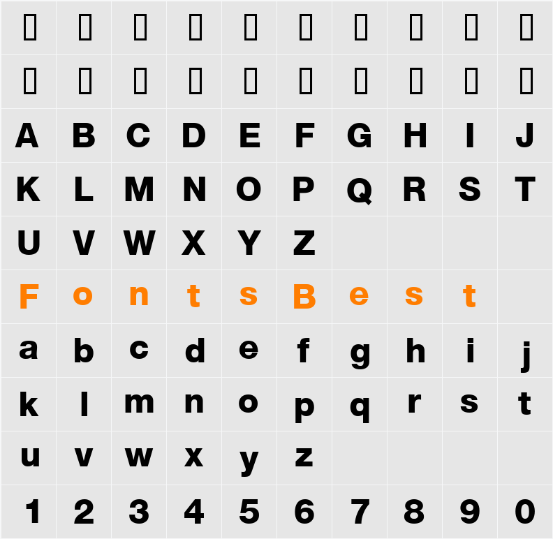 StefaDisplaySSi Character Map